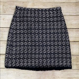 Black & White A-Line Ann Taylor Skirt Size 8